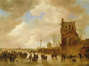 冬のスケートシーン 作： Jan Josephsz van Goyen